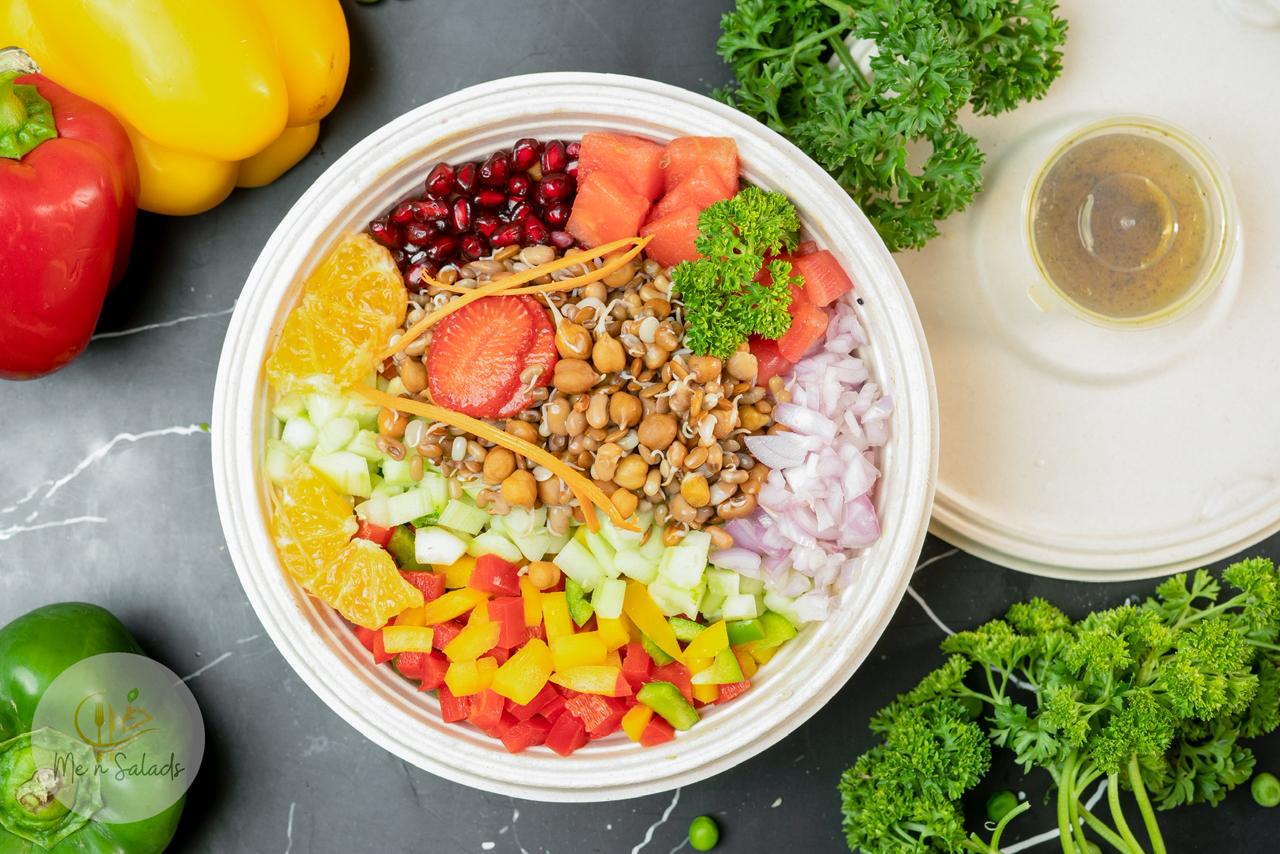Corporate meal spread from Me & Salads
